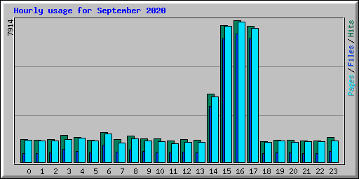 Hourly usage for September 2020