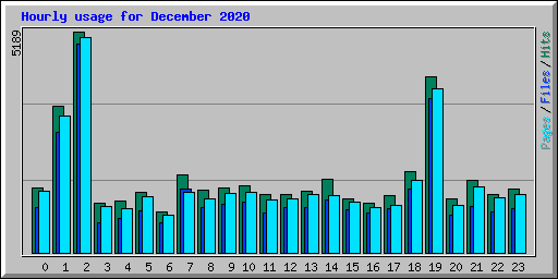 Hourly usage for December 2020