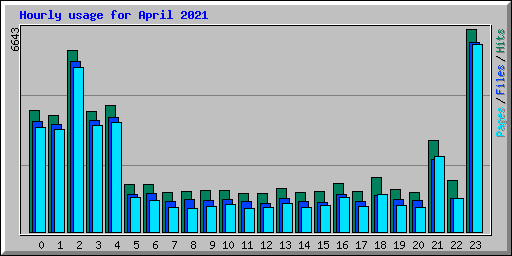Hourly usage for April 2021