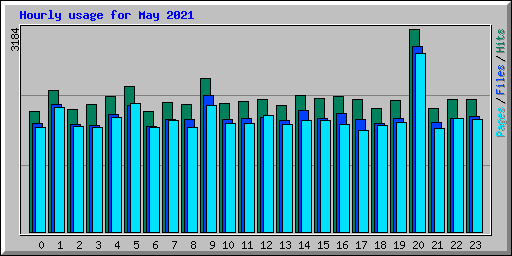 Hourly usage for May 2021