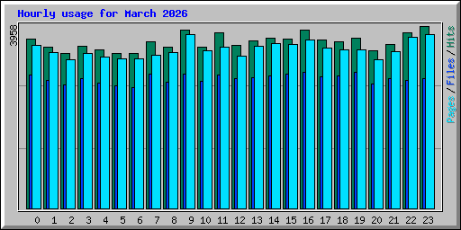 Hourly usage for March 2026